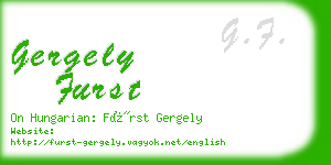 gergely furst business card